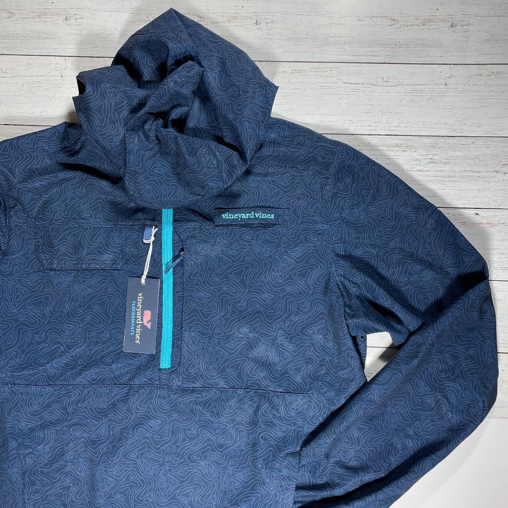 Vineyard Vines Harbor 1/2-Zip Windbreaker - Blue Blazer - Medium